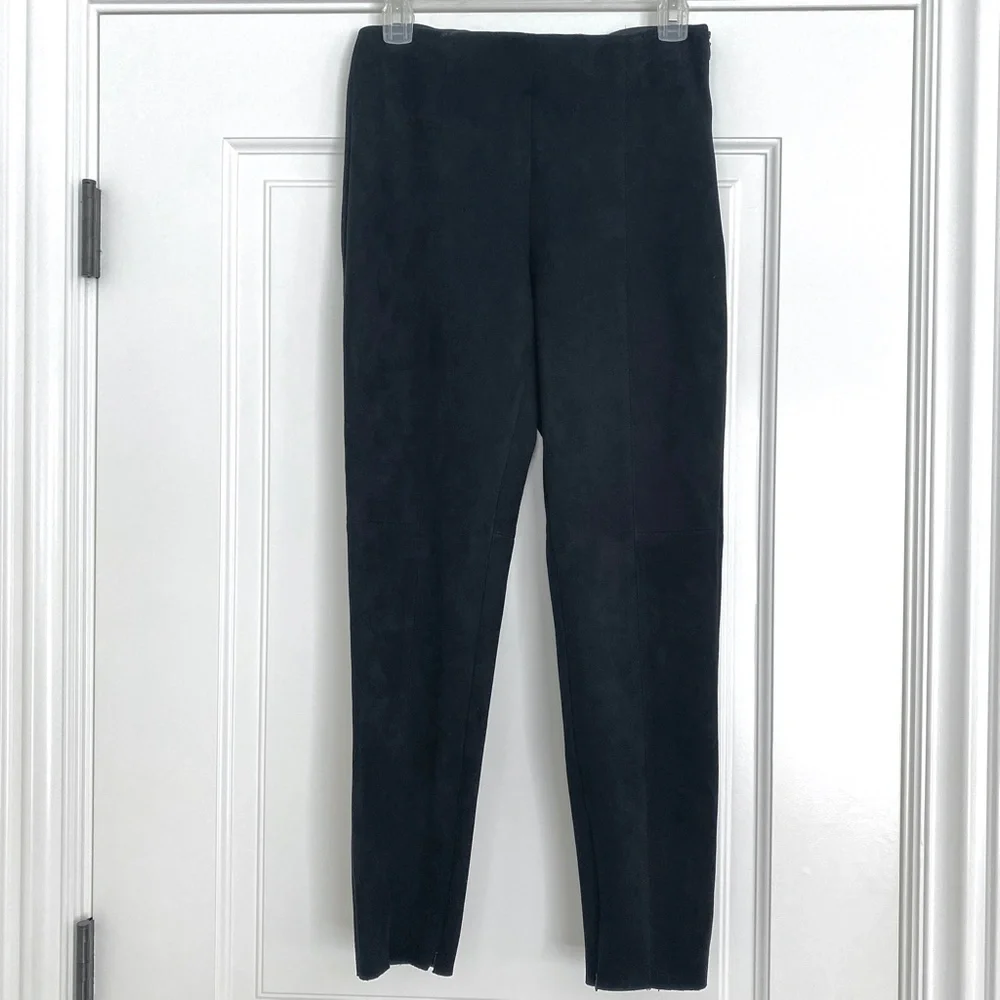 Zara Black Faux Suede Skinny Legging Pants - M - Picture 4 of 6